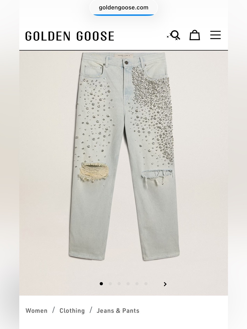 Golden Goose Kim Crystal Jeans SZ24